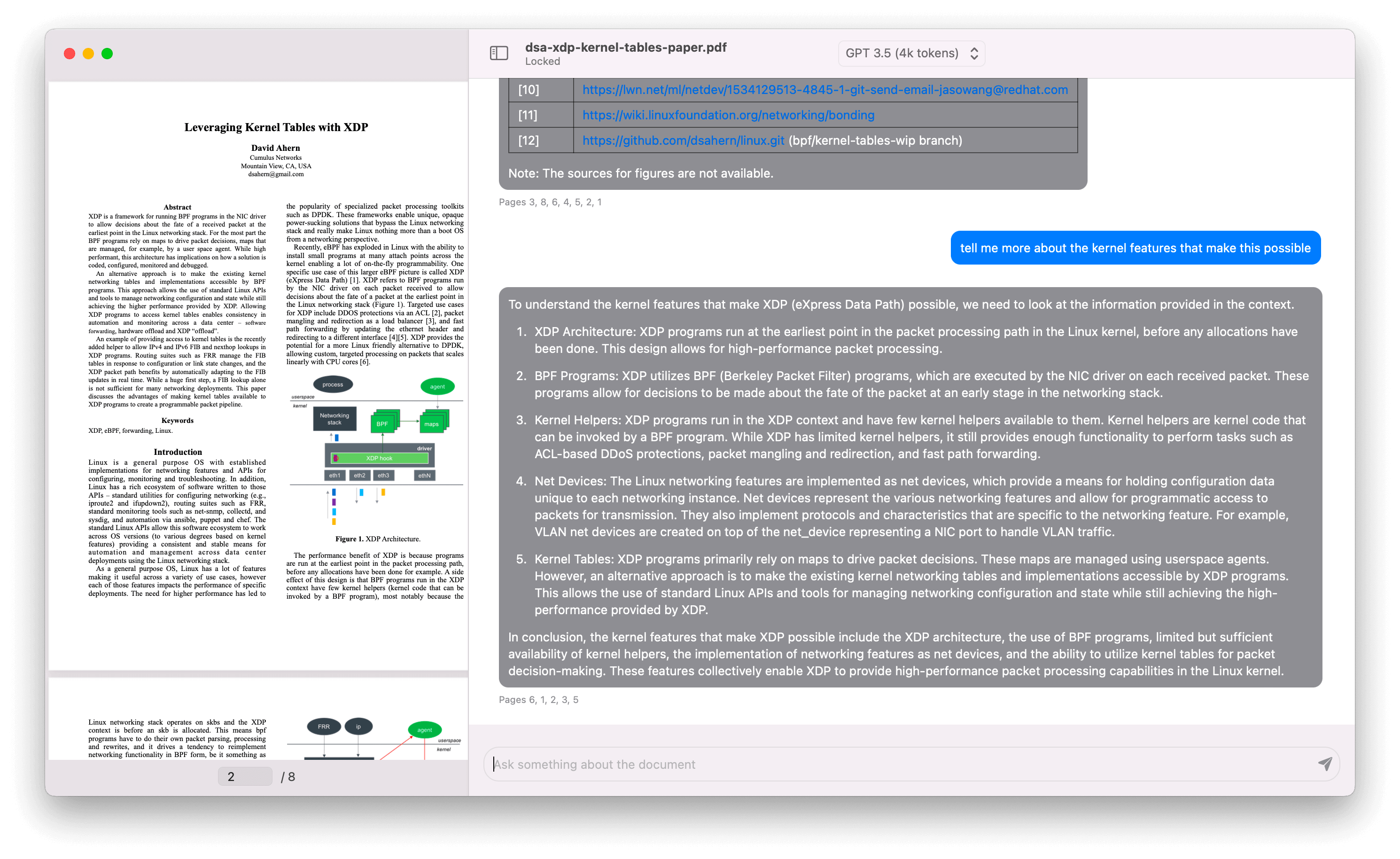 Product screenshot for use case Efficient Research Help