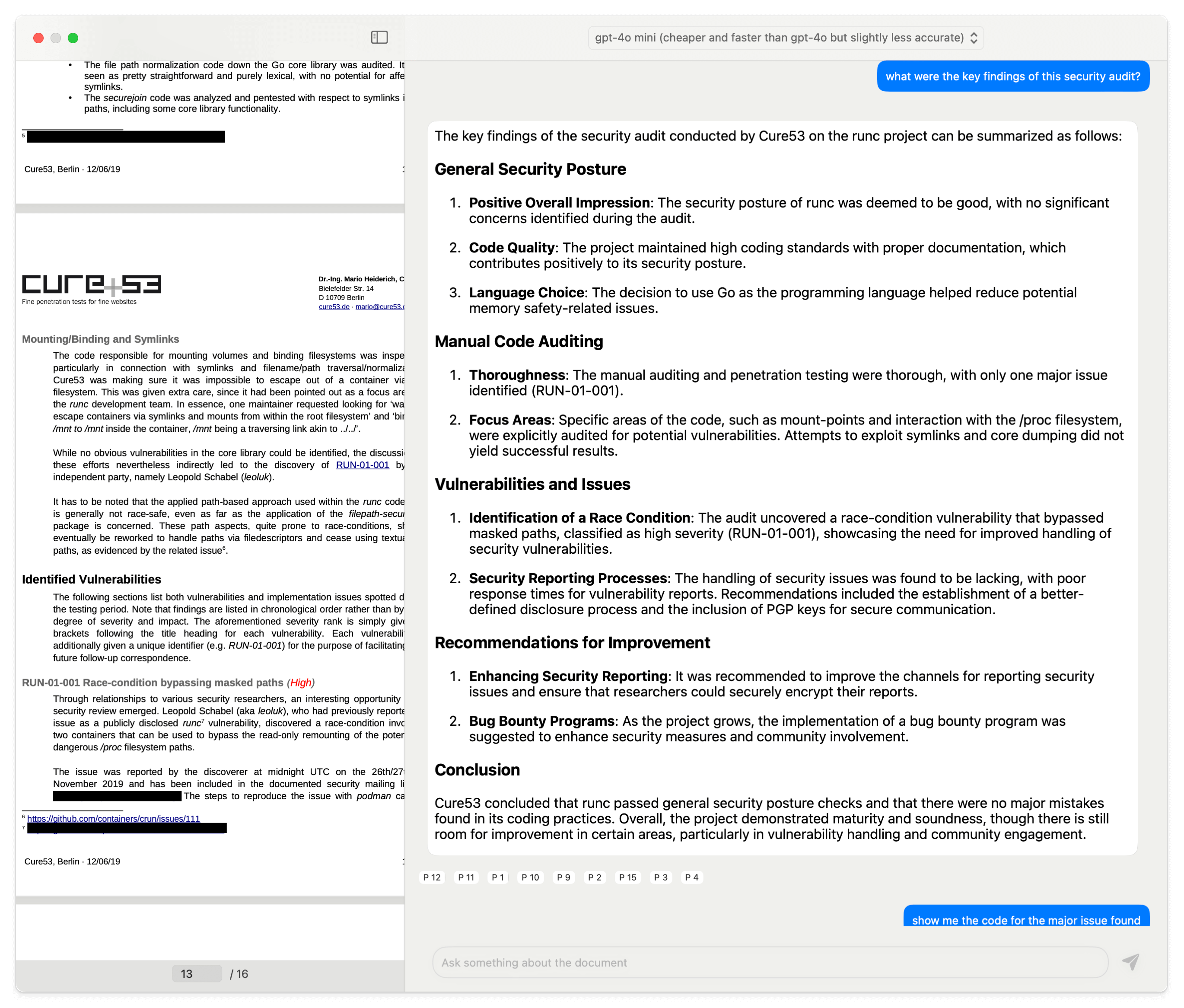 Product screenshot for use case Read technical documents faster than ever